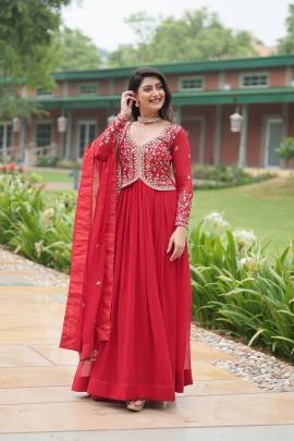 Aliya New Style Gown With Dupatta