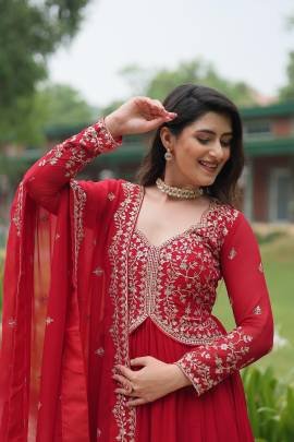 Aliya New Style Gown With Dupatta