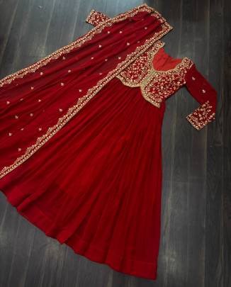 Aliya New Style Gown With Dupatta