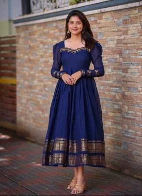 Anarkali Or Litchi Silk Gown