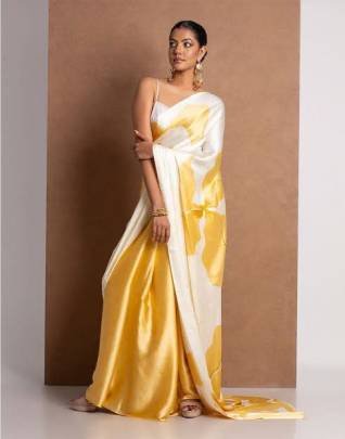 Beautiful Designer Heavy Japan Satin Saree