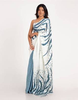 Beautiful Designer Heavy Japan Satin Saree