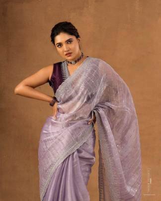 Beautiful Sequence And Zari Embroidery Work Sarees