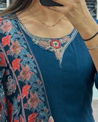 Blue Anarkali Kurta Set
