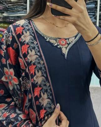 Blue Anarkali Kurta Set
