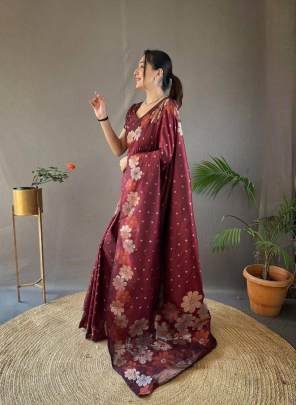 GREEN COLOR SOFT BANARASI SILK SAREE WITH ZARI WEAVING WORK