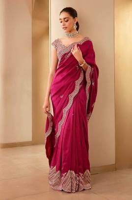 soft vichitra silk saree