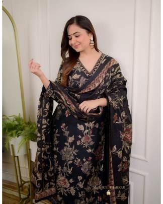 Stylish Black Afghani Suit