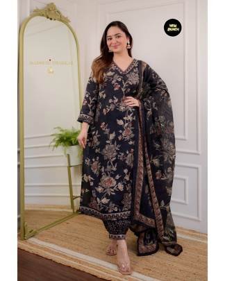 Stylish Black Afghani Suit