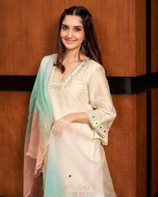 White Cotton Sharara Suit For Summer